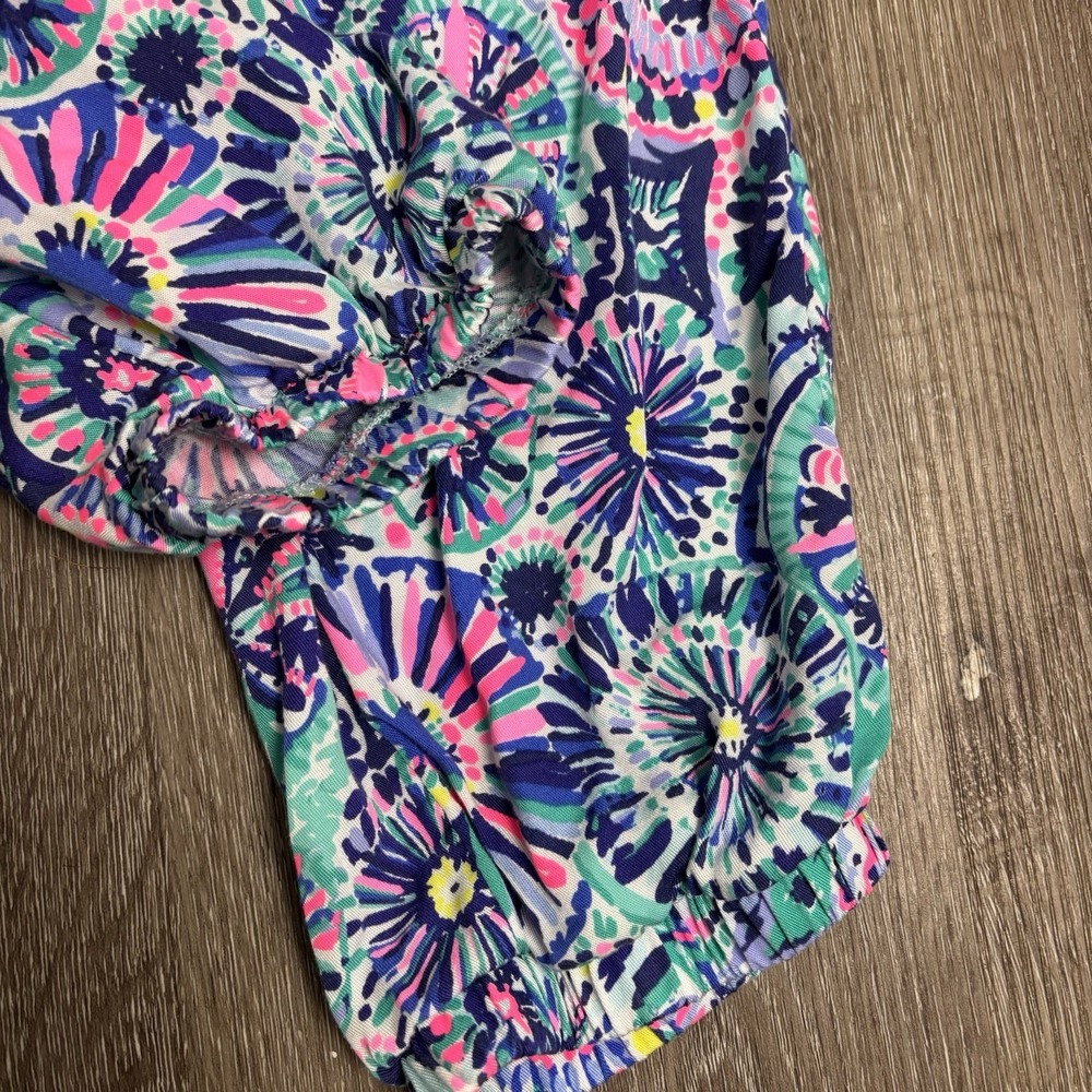 Lilly Pulitzer Piper Jogger Pants M Elastic Waist Tassels Swim Only Print - Picture 7 of 12